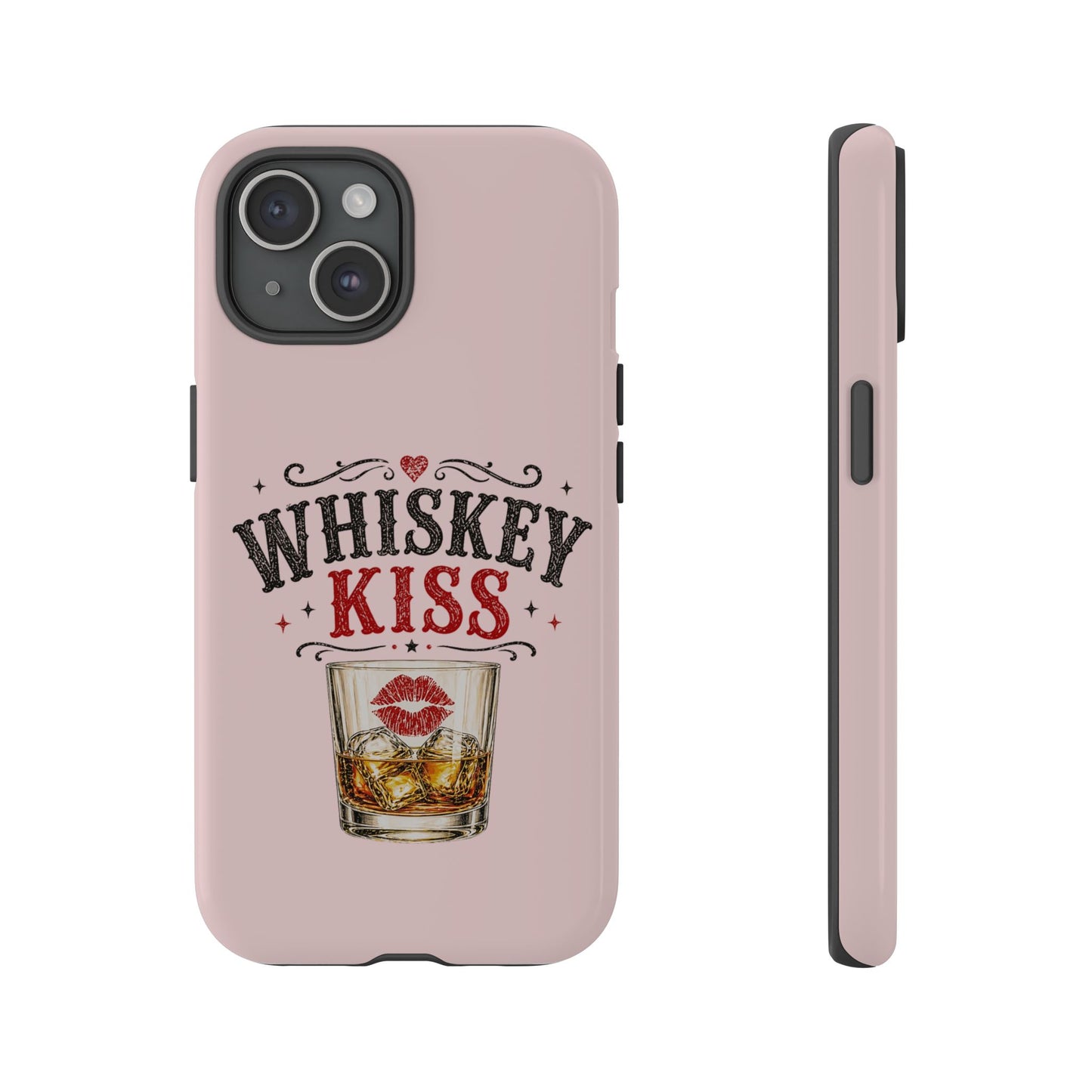 Whiskey Kiss Phone Case, Western Cowgirl Phone Case, Country Girl iPhone & Samsung Case, Cute Whiskey Lover Gift, Matte or Glossy