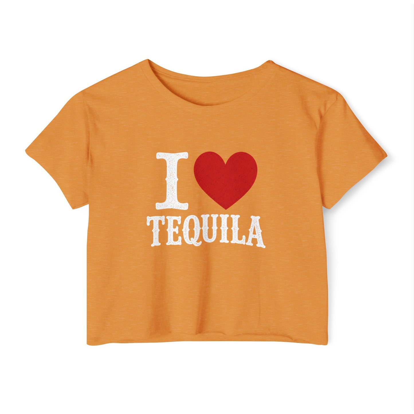 I Heart Tequila Cropped Tee | Funny Tequila Shirt | Festival Crop Top | Country Concert Outfit | Girls Trip Shirt | Western Boutique Style