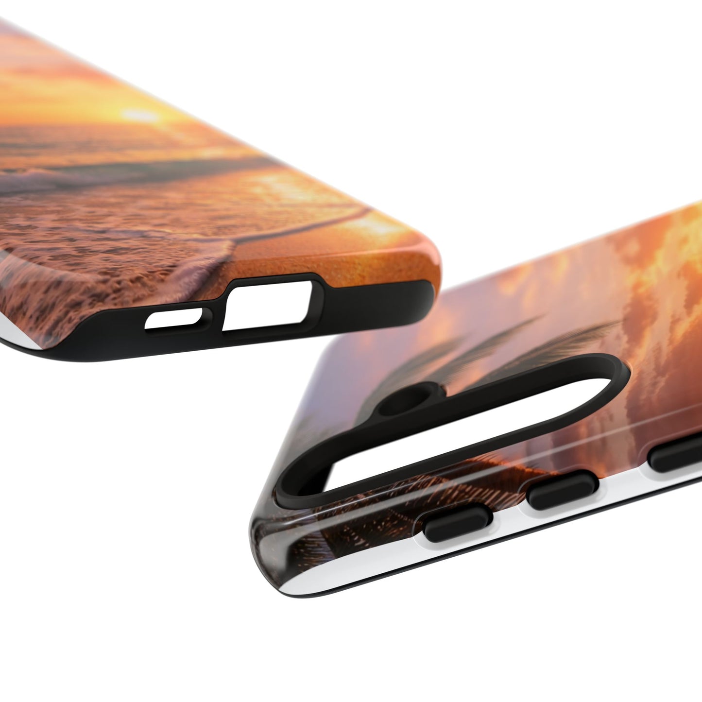 Golden Hour Beach Case — Tropical Palm Sunset Protective Case