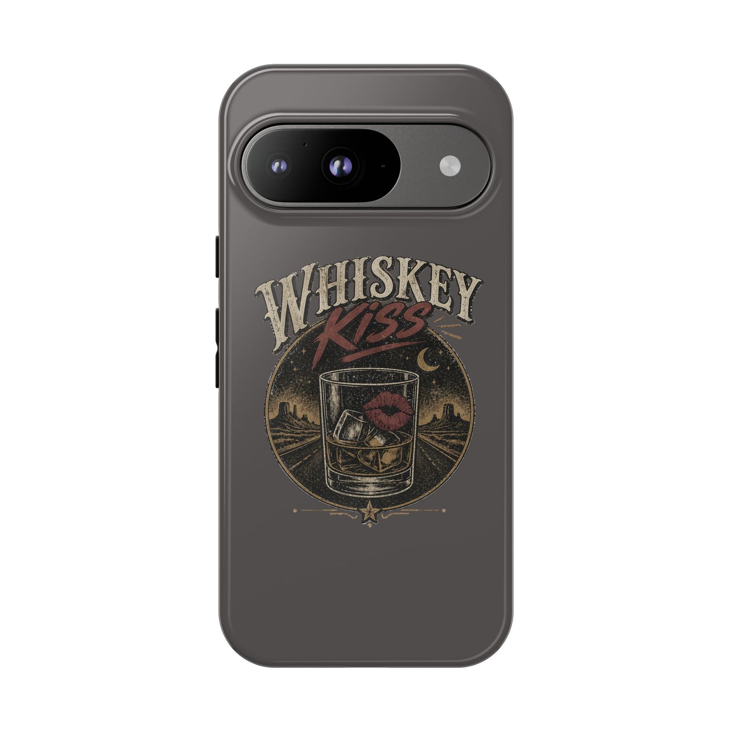 Whiskey Kiss Western Phone Case, Country iPhone & Samsung Case, Rustic Cowgirl or Cowboy Phone Case, Whiskey Lover Gift, Matte or Glossy