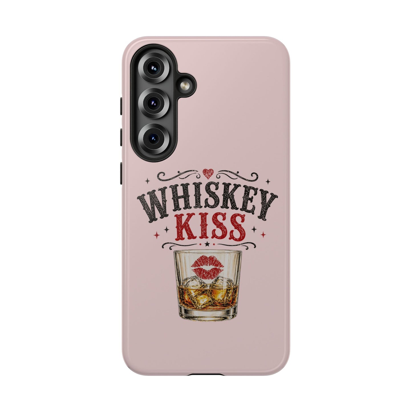 Whiskey Kiss Phone Case, Western Cowgirl Phone Case, Country Girl iPhone & Samsung Case, Cute Whiskey Lover Gift, Matte or Glossy
