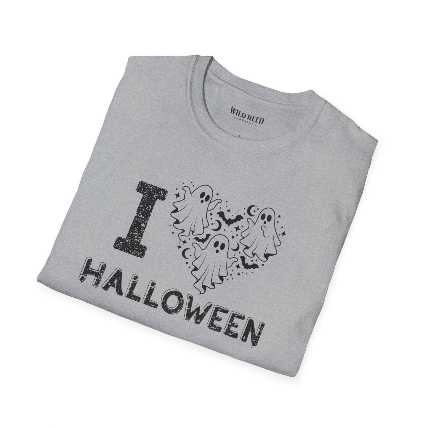 I Love Halloween Ghost Heart T-Shirt