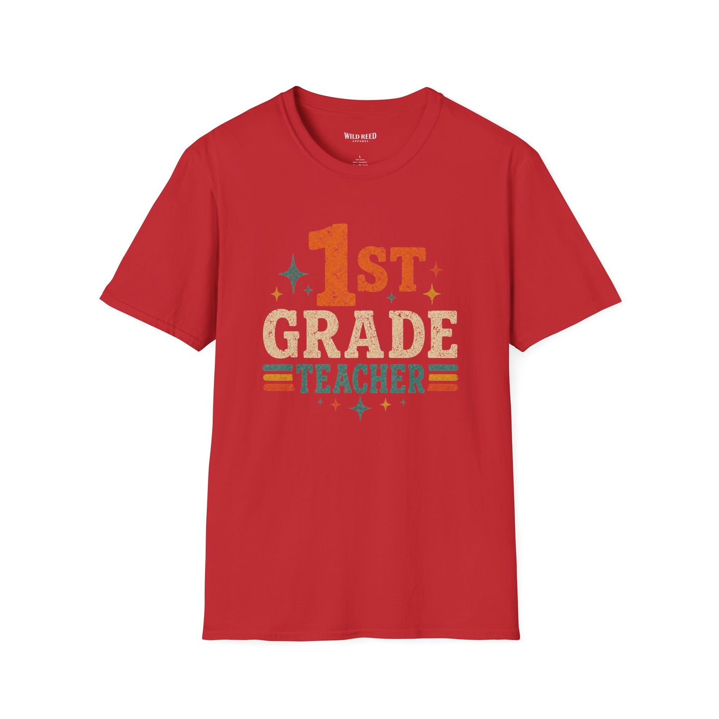 1st Grade Teacher Shirt | Back to School Teacher Tee | Retro Grade Level Graphic T-Shirt