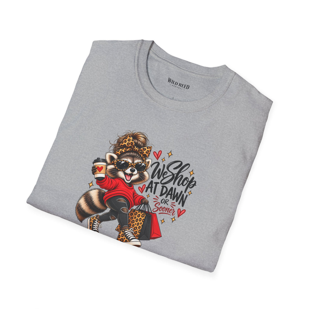We Shop at Dawn Raccoon Shirt | Funny Black Friday Tee