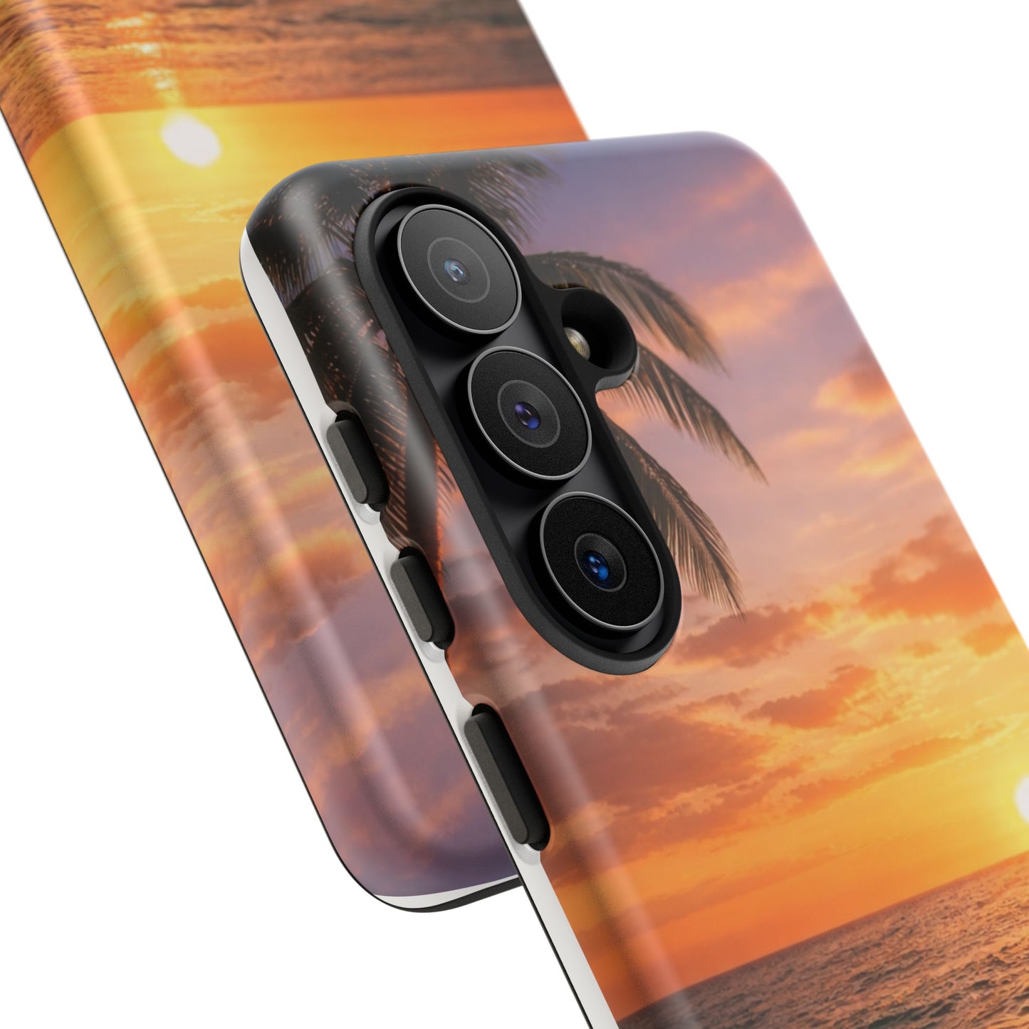 Golden Hour Beach Case — Tropical Palm Sunset Protective Case