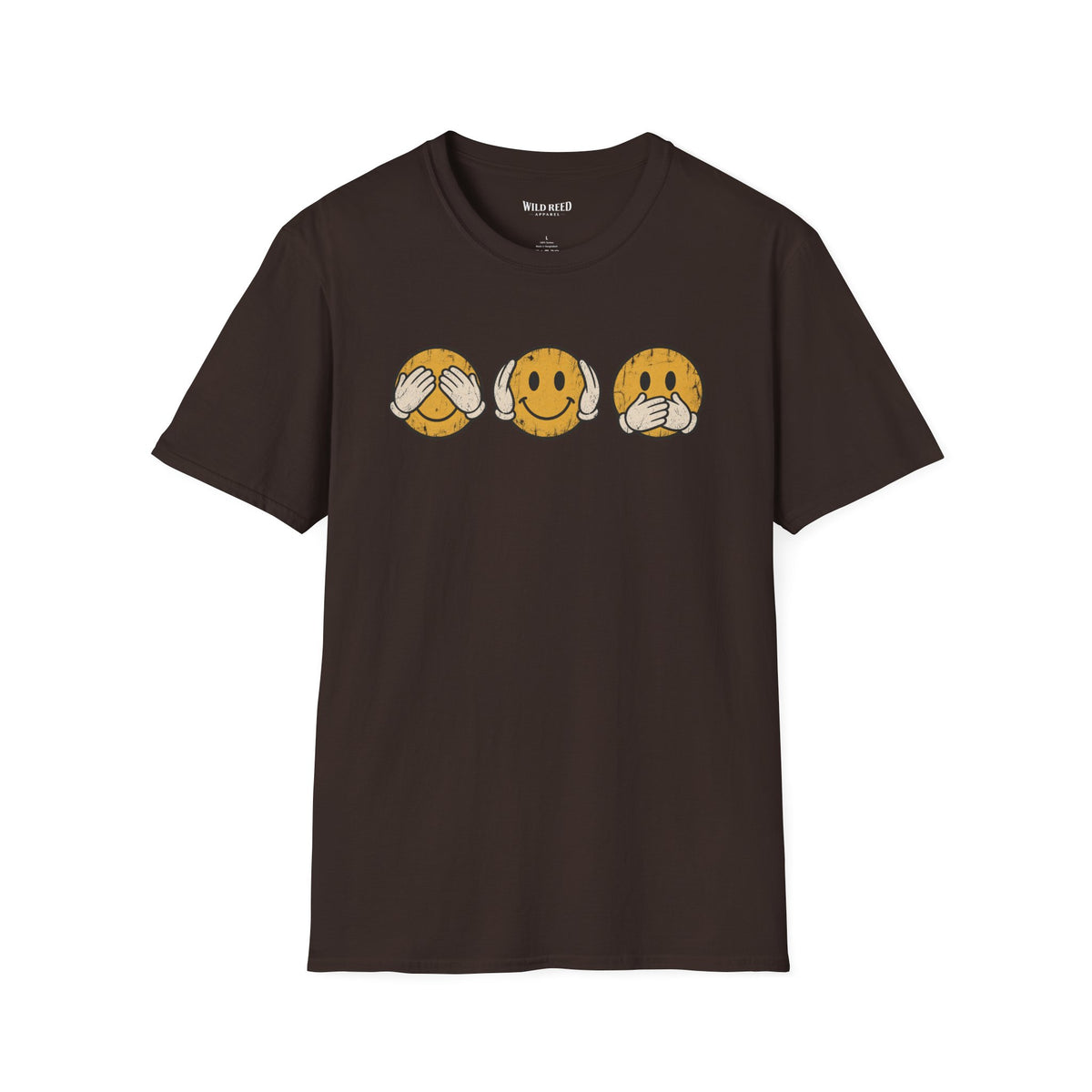 See No Evil Emoji Graphic Tee | Retro Smiley Face T-Shirt