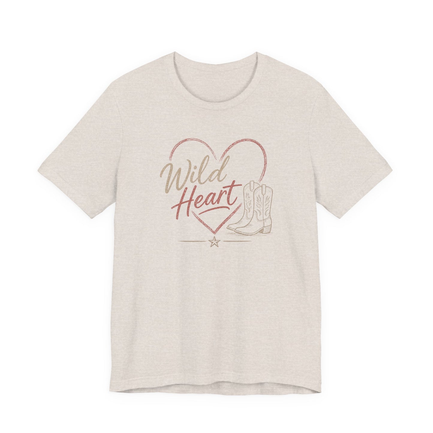 Wild Heart Cowboy Boots Graphic Tee | Western Graphic Shirt | Country Concert Outfit | Cowgirl Style Tee