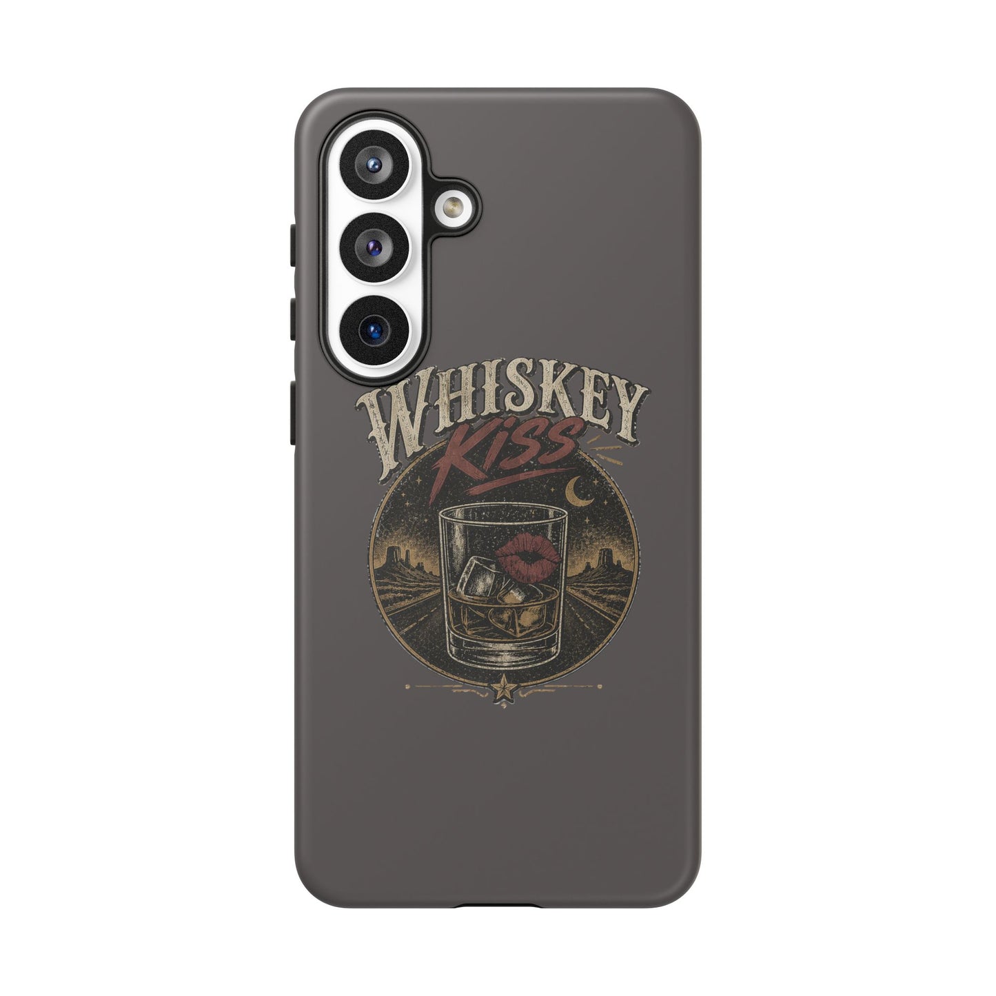 Whiskey Kiss Western Phone Case, Country iPhone & Samsung Case, Rustic Cowgirl or Cowboy Phone Case, Whiskey Lover Gift, Matte or Glossy