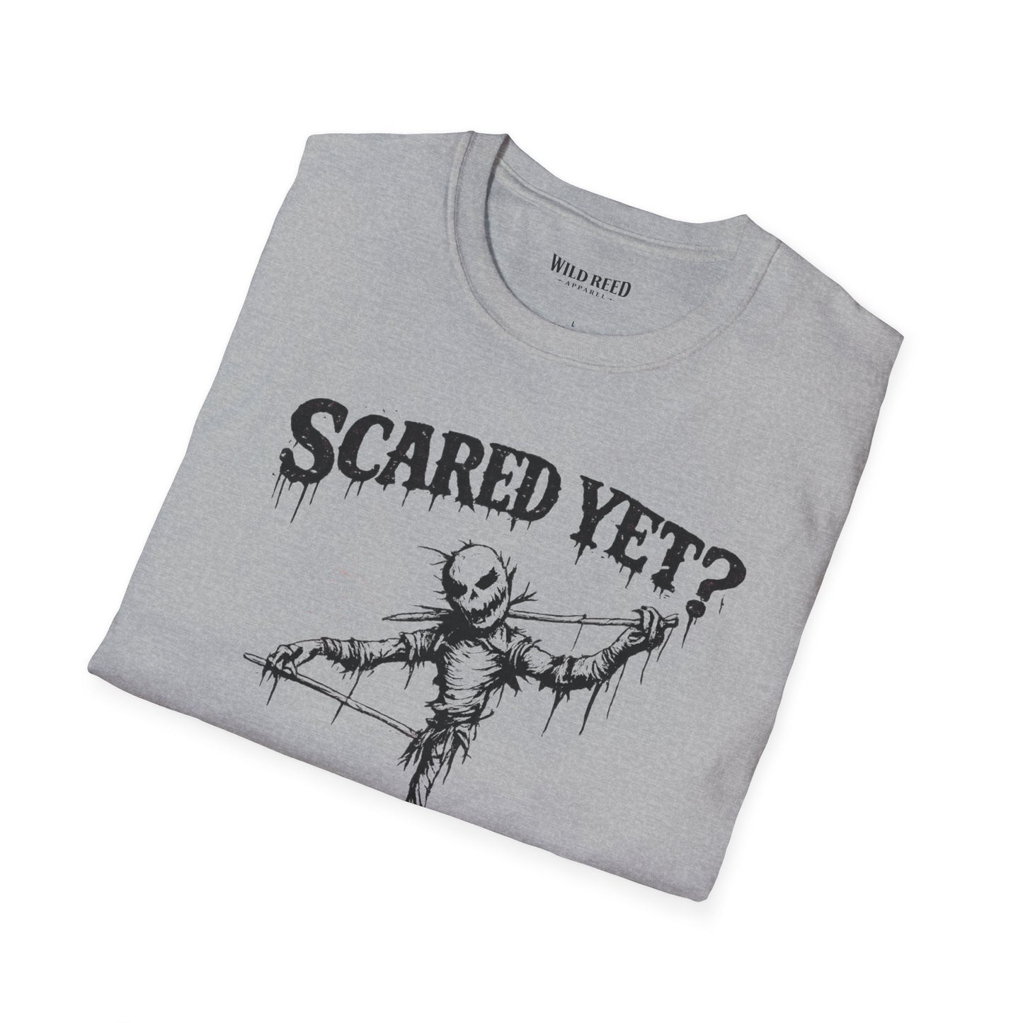 Scared Yet Creepy Scarecrow Halloween T-Shirt