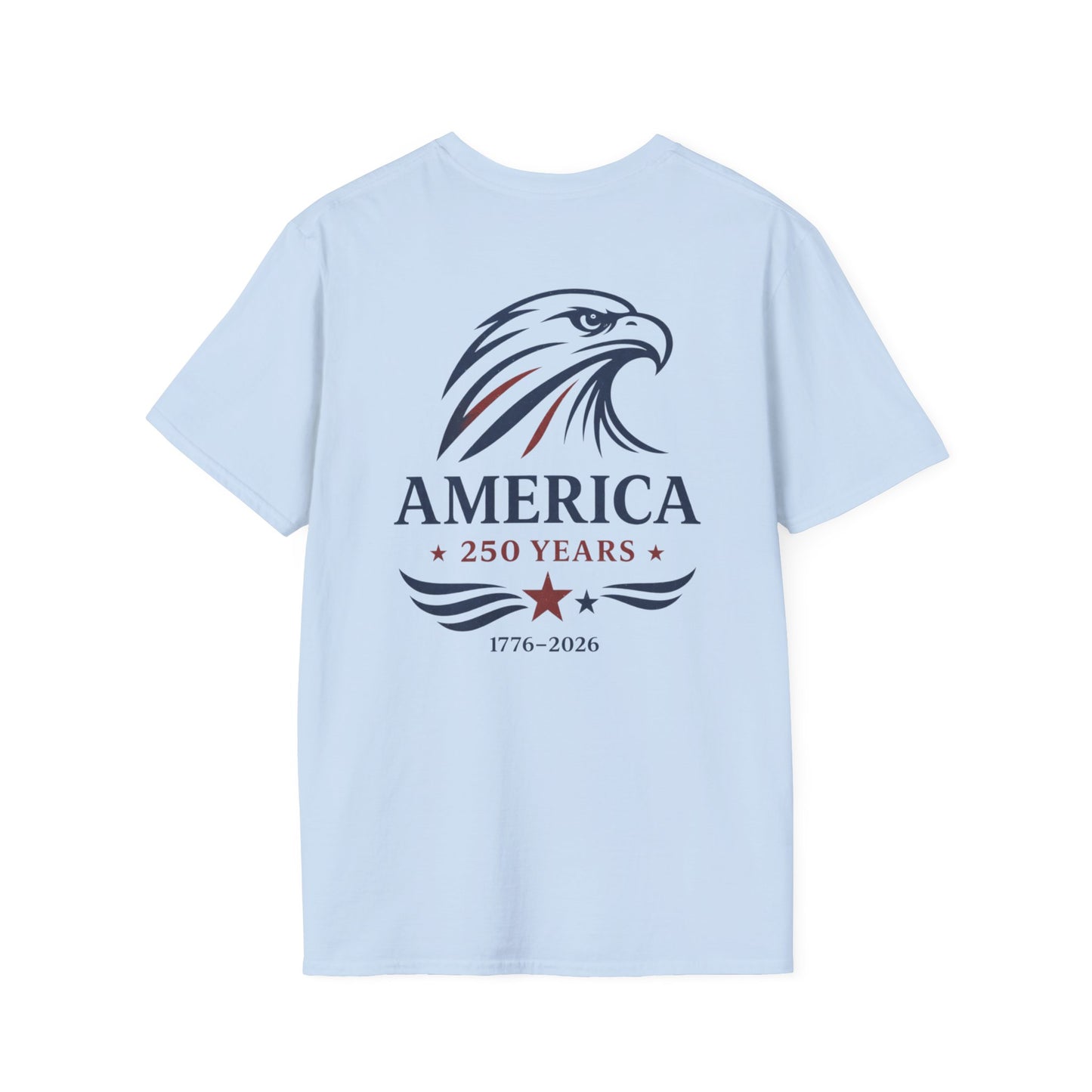 America 250 Years Shirt, Eagle Front & Back Graphic Tee, 1776 2026 Patriotic Shirt, Vintage USA 4th of July Tee