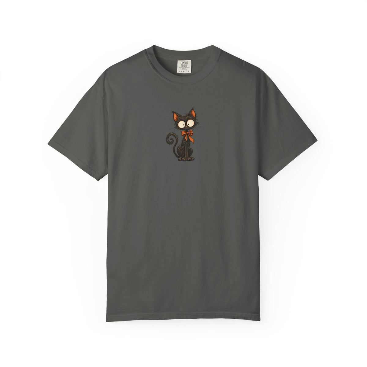 Black Cat Halloween Graphic Tee | Vintage Spooky Cat Shirt | Comfort Colors 1717