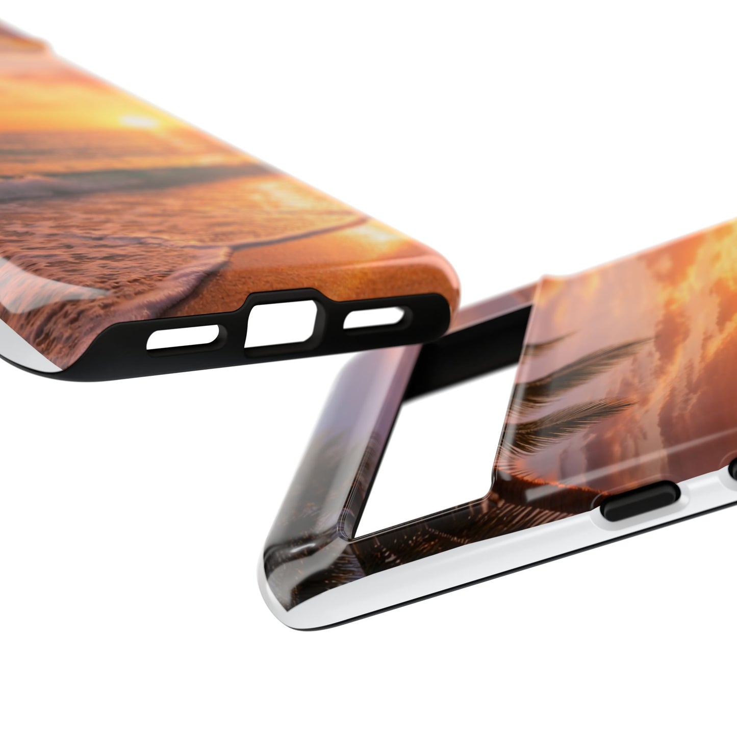 Golden Hour Beach Case — Tropical Palm Sunset Protective Case