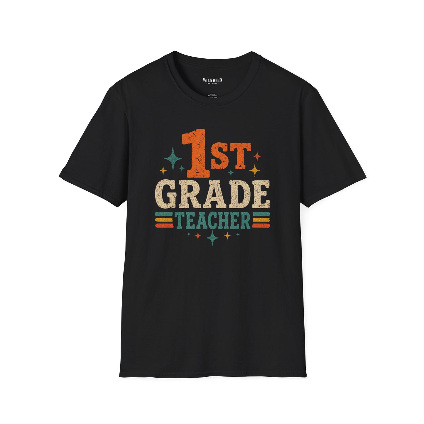 1st Grade Teacher Shirt | Back to School Teacher Tee | Retro Grade Level Graphic T-Shirt