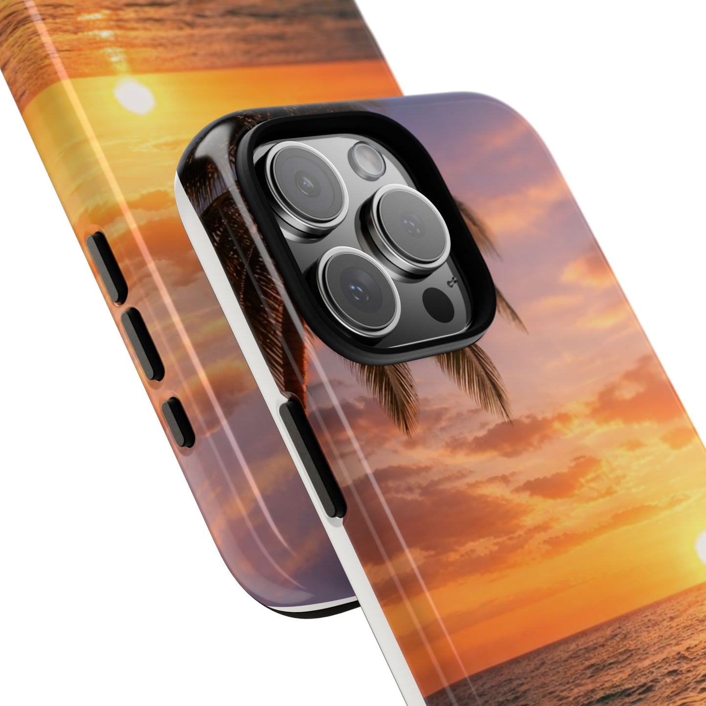 Golden Hour Beach Case — Tropical Palm Sunset Protective Case