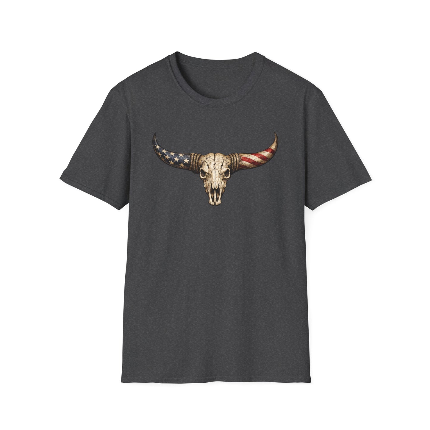 Patriotic Bull Skull Western Graphic Tee | Wild Reed Apparel