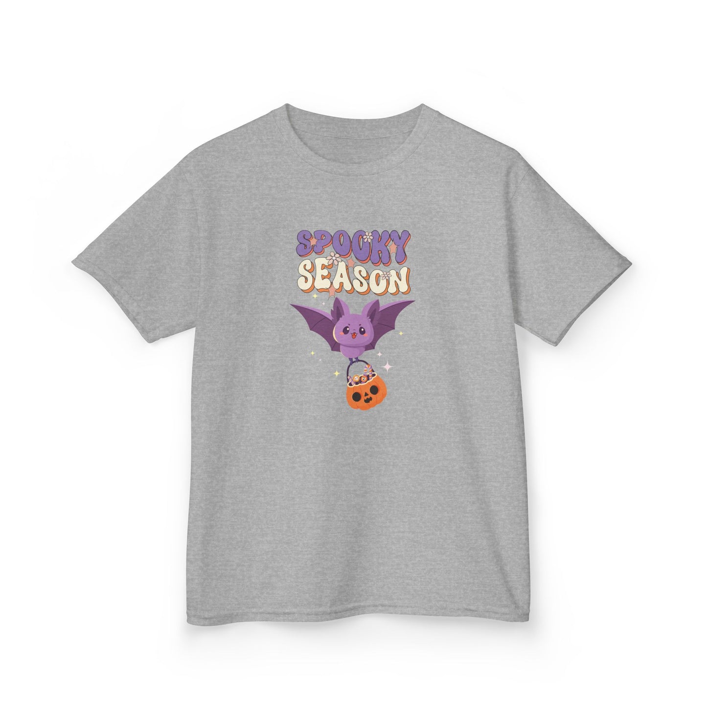 Spooky Season Bat Kids T-Shirt | Cute Halloween Youth Graphic Tee for Boys & Girls