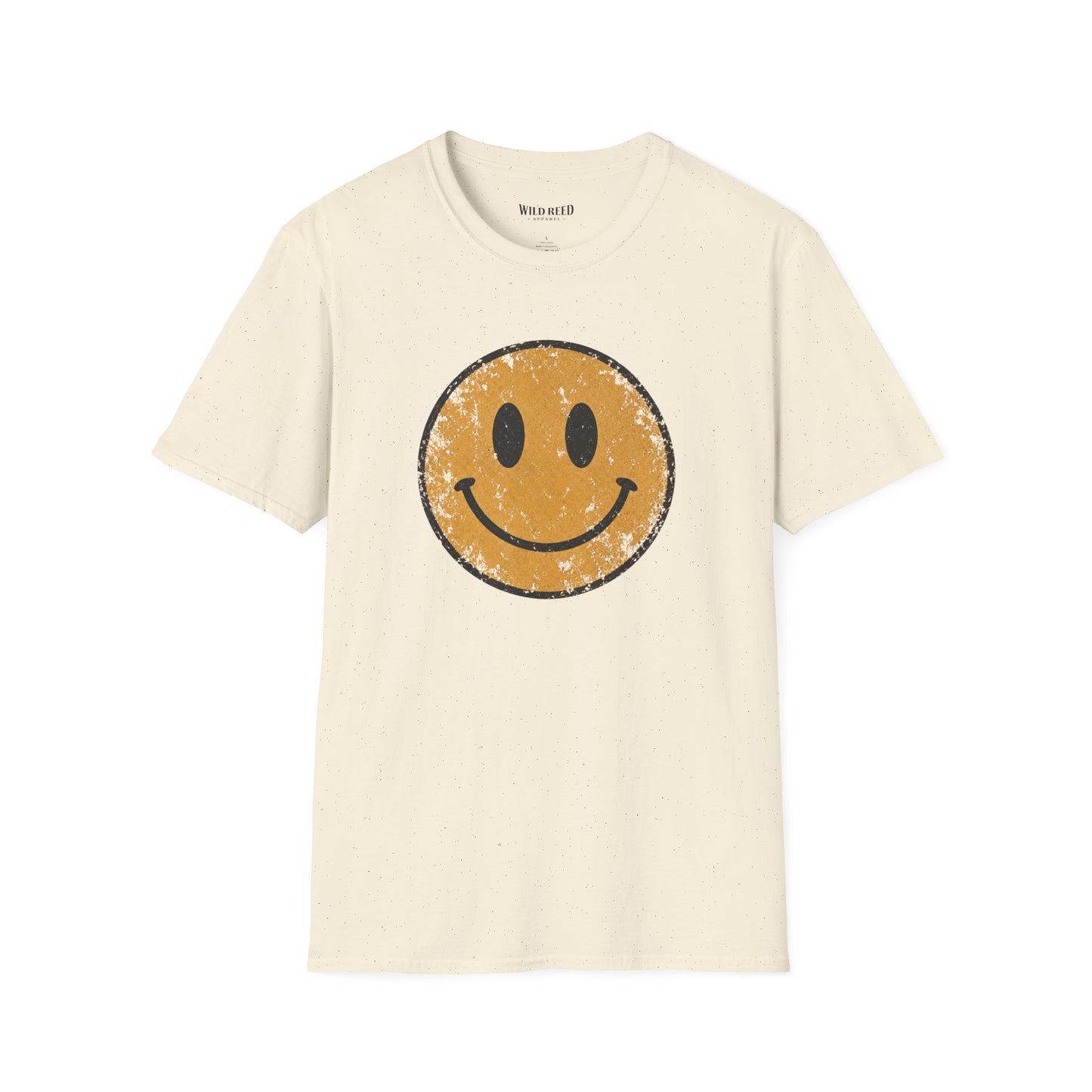 Vintage Distressed Smiley Face Graphic Tee | Retro Happy Face Shirt | Western Boho Aesthetic T-Shirt