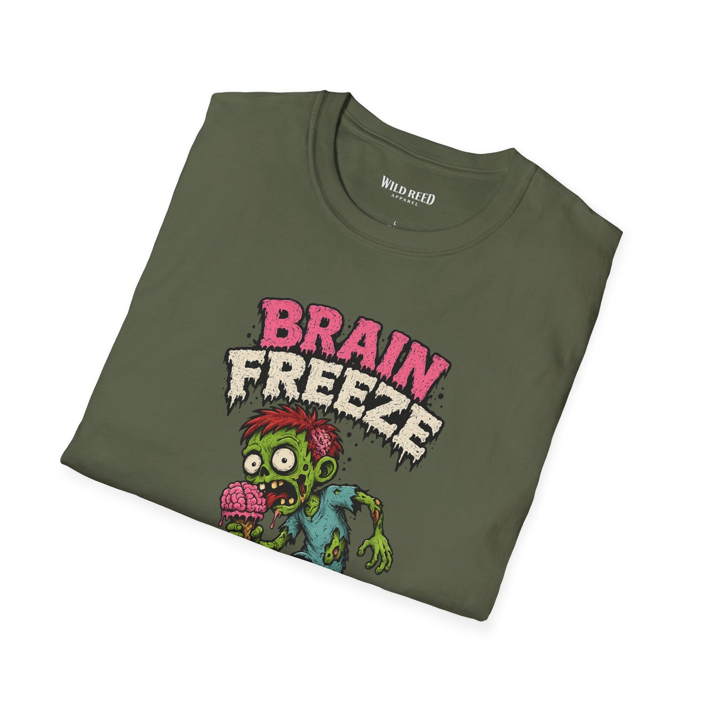 Brain Freeze Funny Zombie Graphic Tee