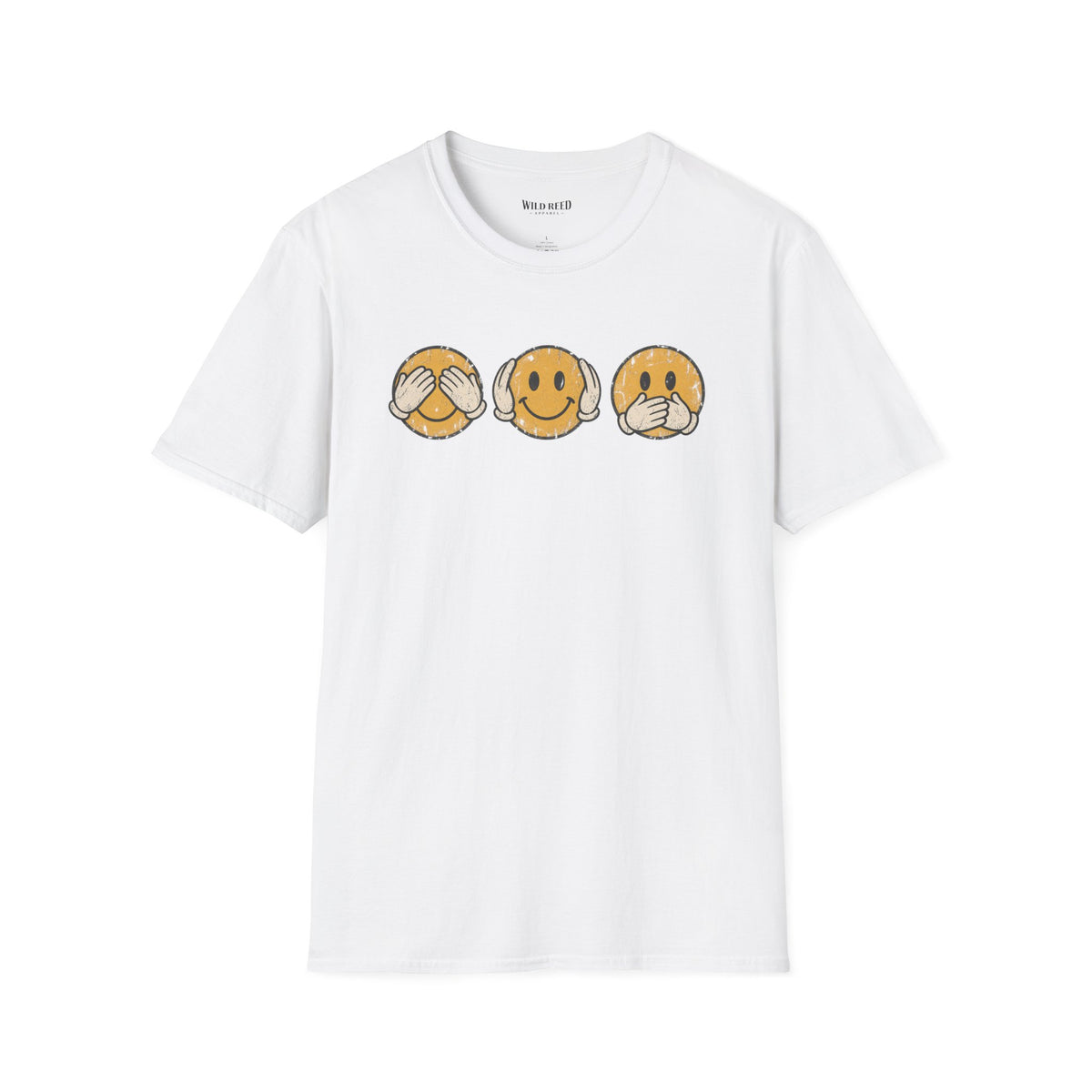 See No Evil Emoji Graphic Tee | Retro Smiley Face T-Shirt