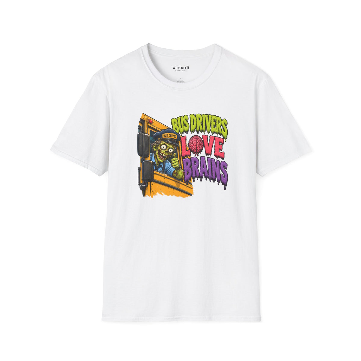 Bus Drivers Love Brains Shirt | Funny Halloween Bus Driver Tee