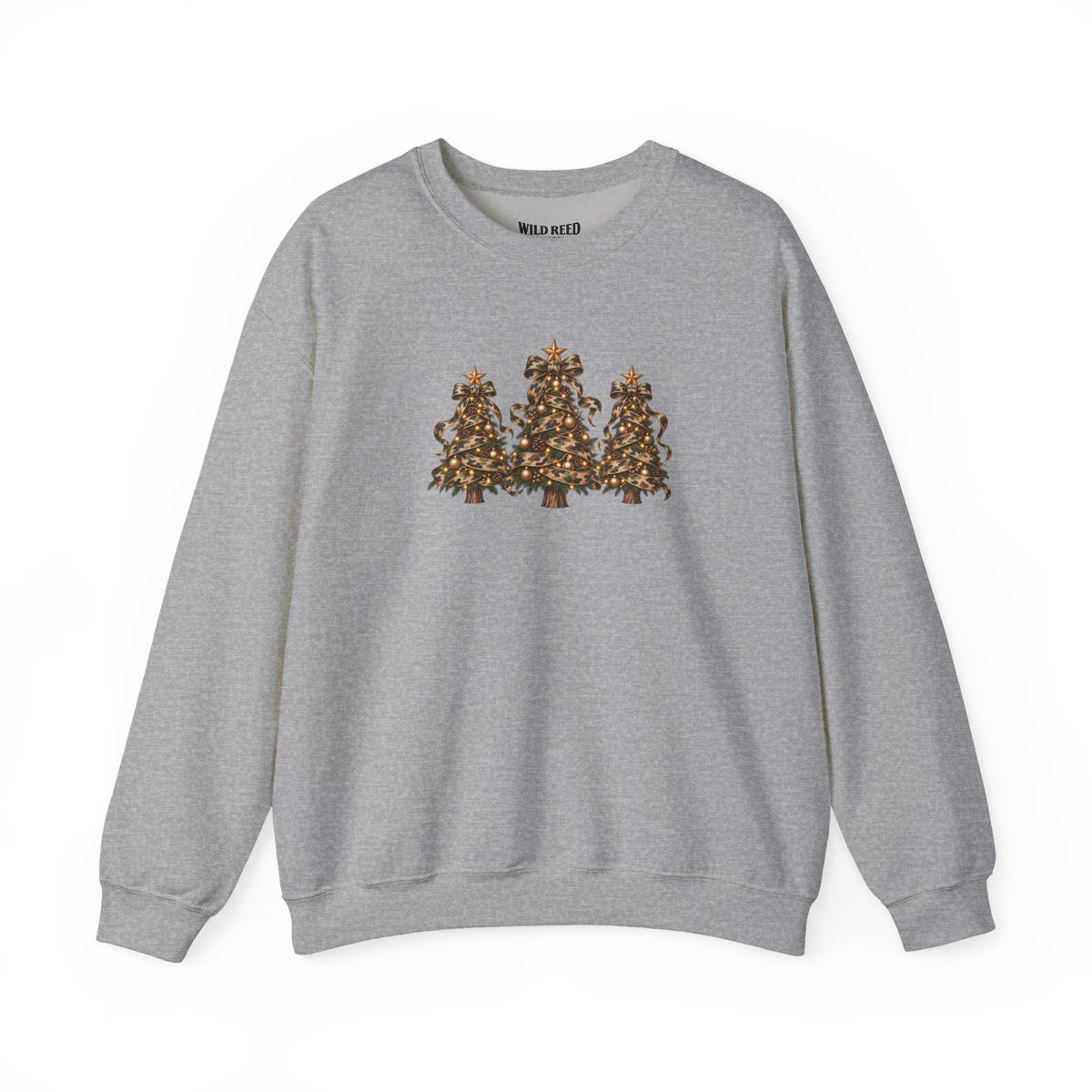Camo Christmas Trees Sweatshirt | Rustic Holiday Crewneck