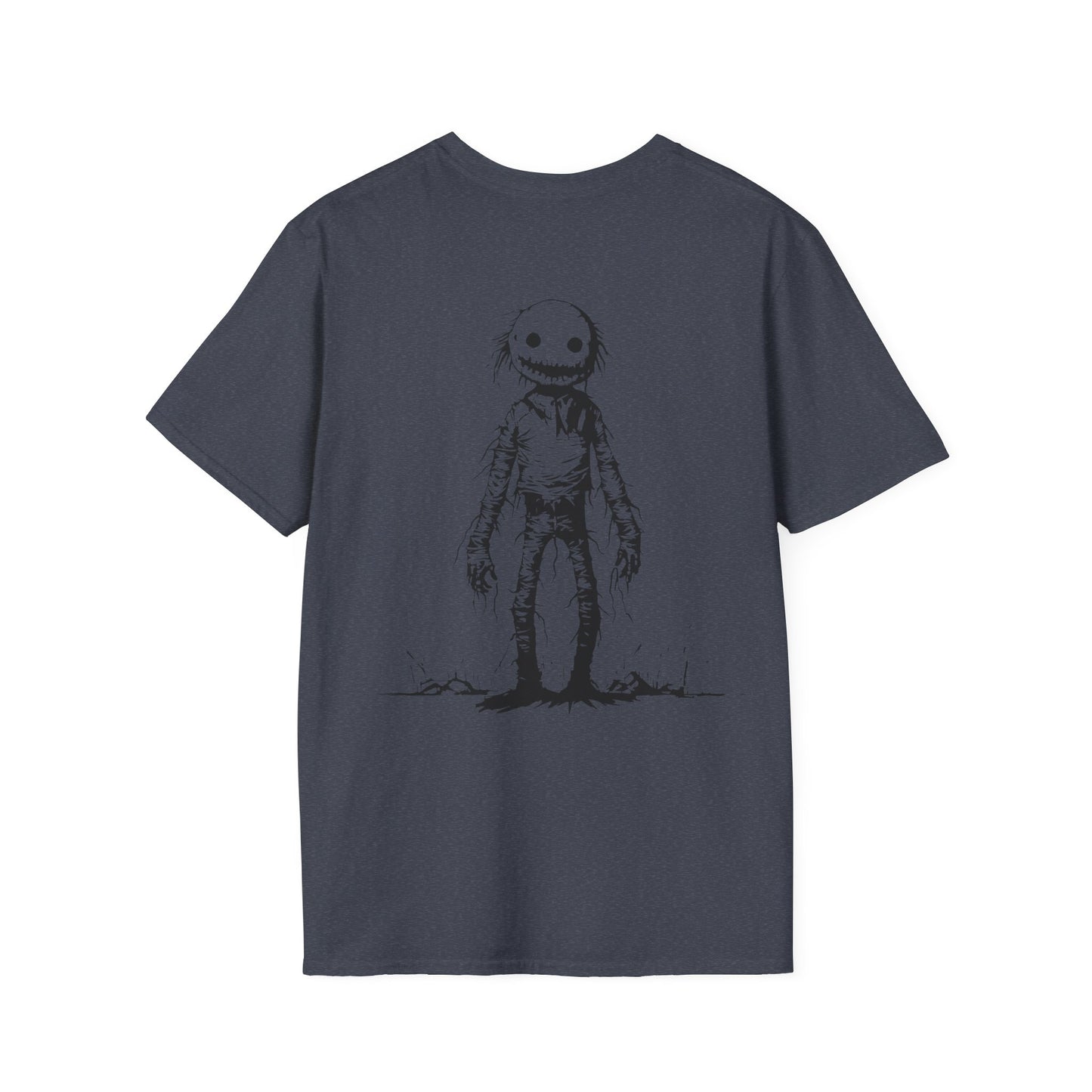 Wild Reed Apparel Creepy Monster Halloween Shirt | Vintage Horror Graphic Tee | Double-Sided Spooky Season T-Shirt