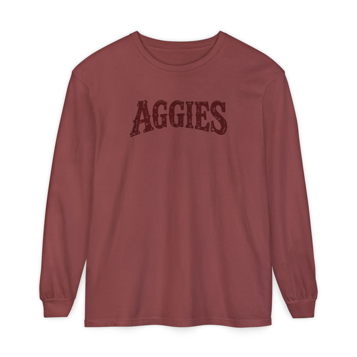 Aggies Vintage Collegiate Long Sleeve Tee | Comfort Colors 6014