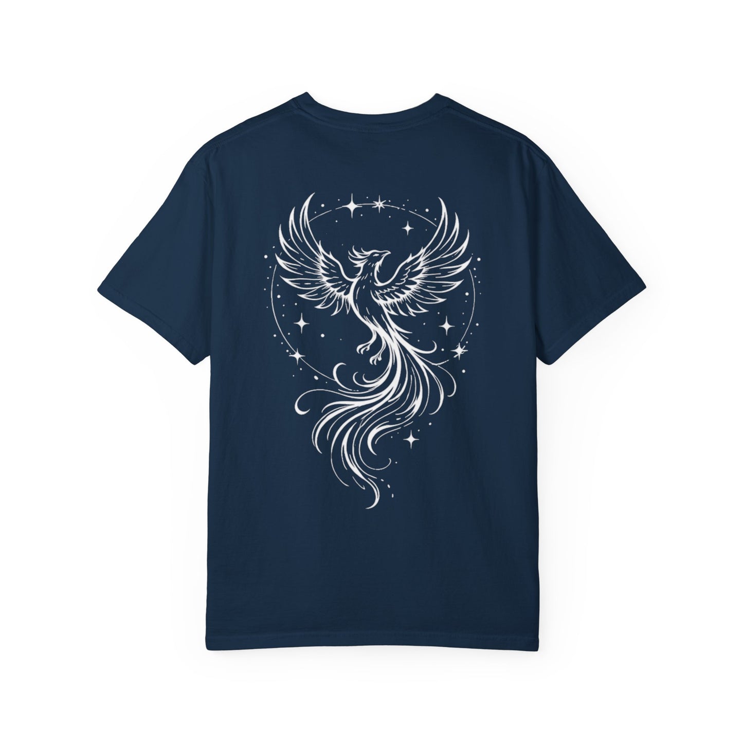 White RISE Phoenix Halo Graphic Tee • Vintage Washed Shirt • Streetwear Comfort Colors 1717 • Wild Reed