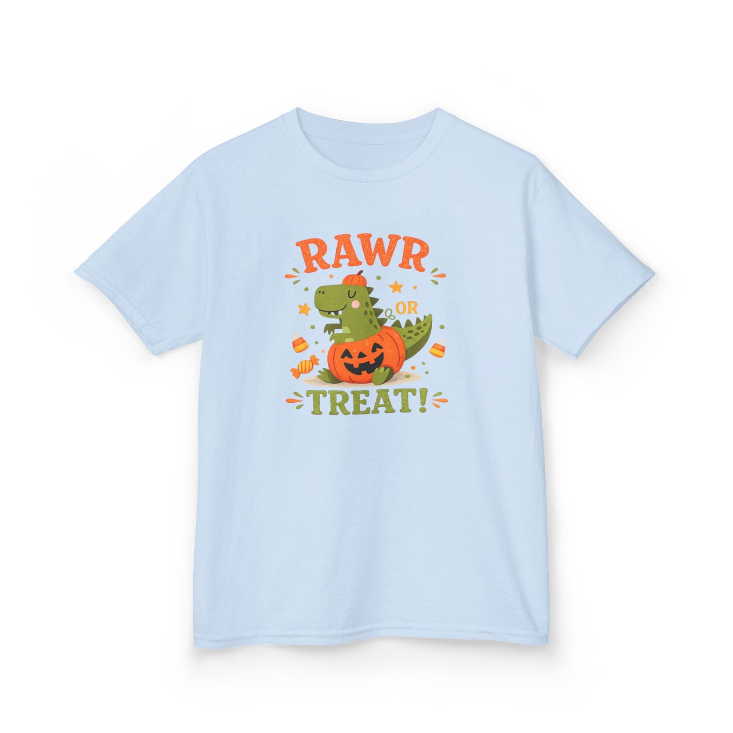 Rawr or Treat Dinosaur Kids Youth Halloween T-Shirt
