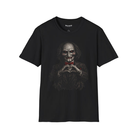 Sinister Puppet Heart Hands Stealth Black-on-Black Graphic Tee
