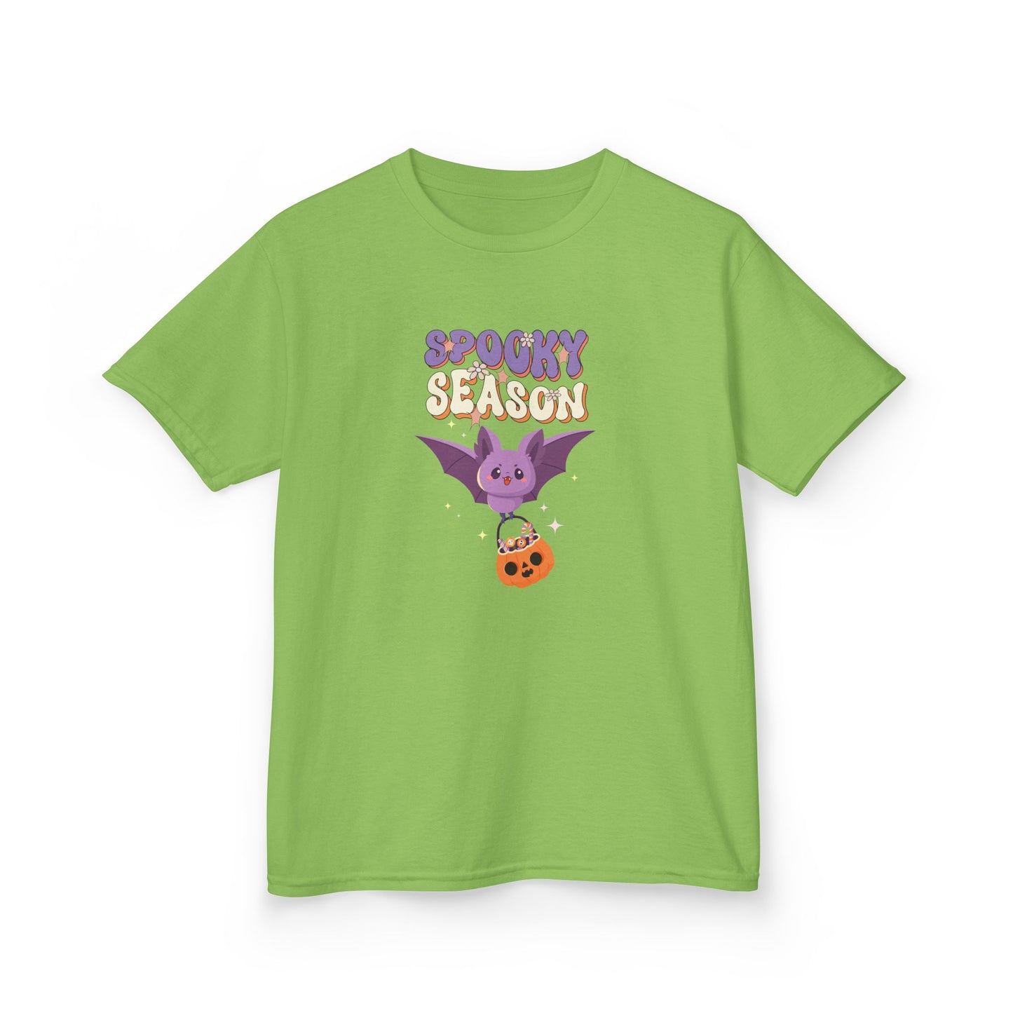 Spooky Season Bat Kids T-Shirt | Cute Halloween Youth Graphic Tee for Boys & Girls