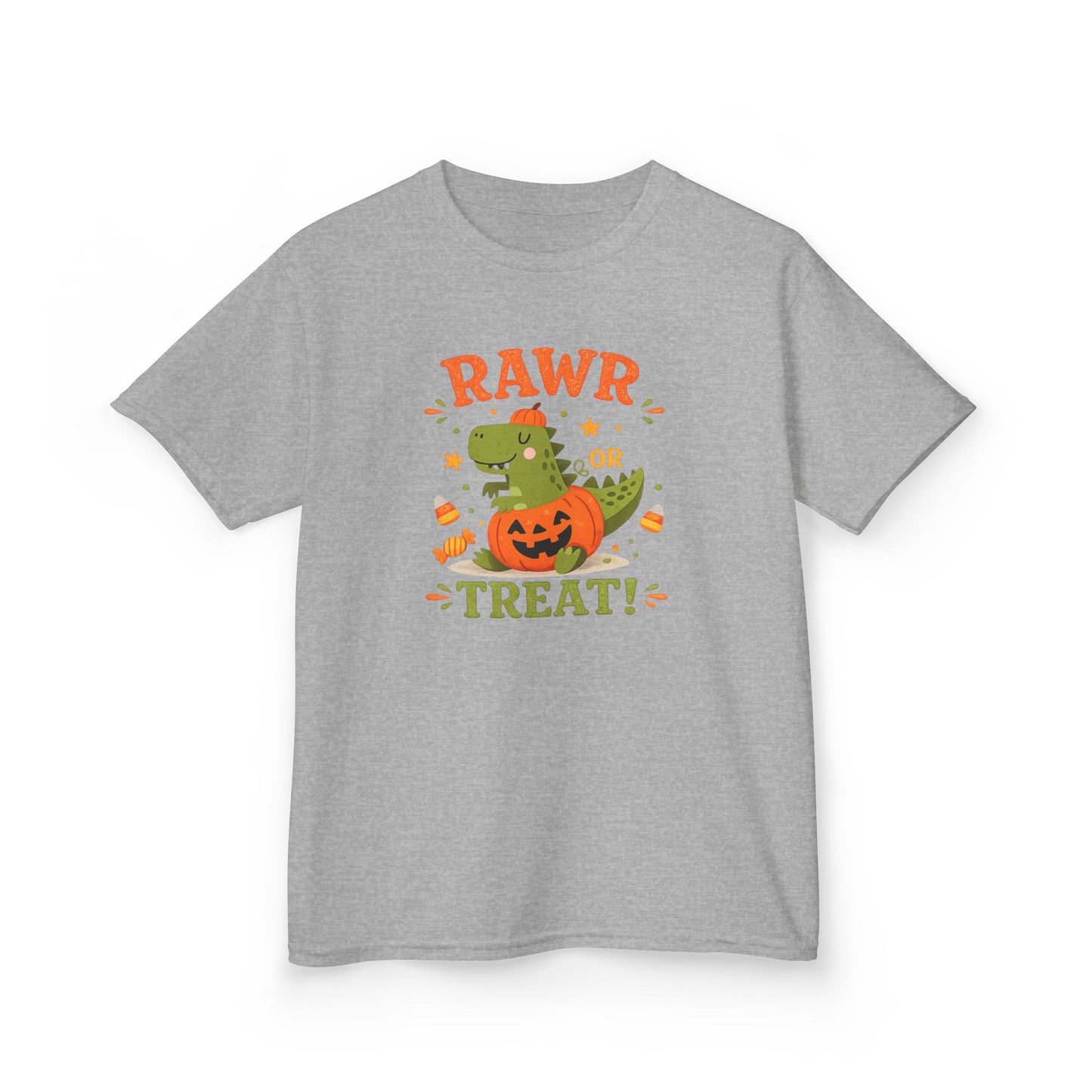 Rawr or Treat Dinosaur Kids Youth Halloween T-Shirt