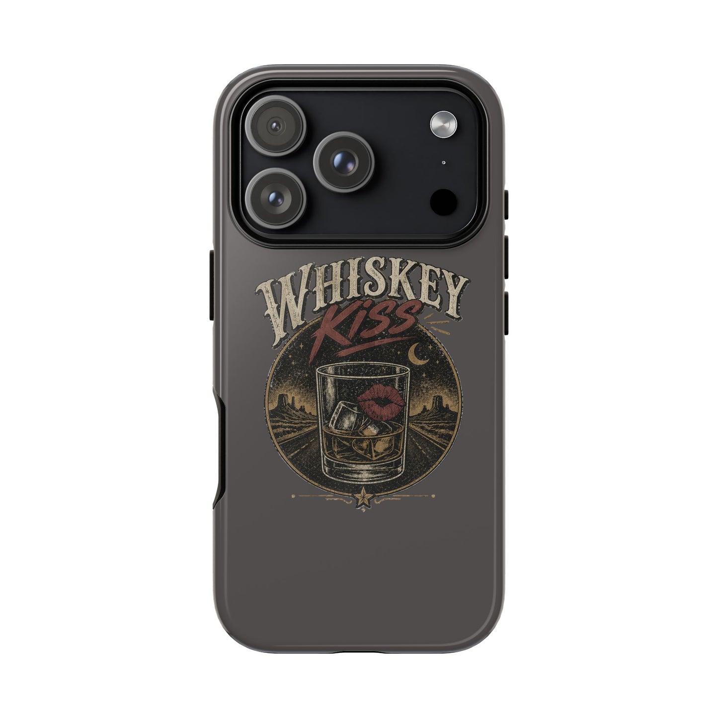 Whiskey Kiss Western Phone Case, Country iPhone & Samsung Case, Rustic Cowgirl or Cowboy Phone Case, Whiskey Lover Gift, Matte or Glossy
