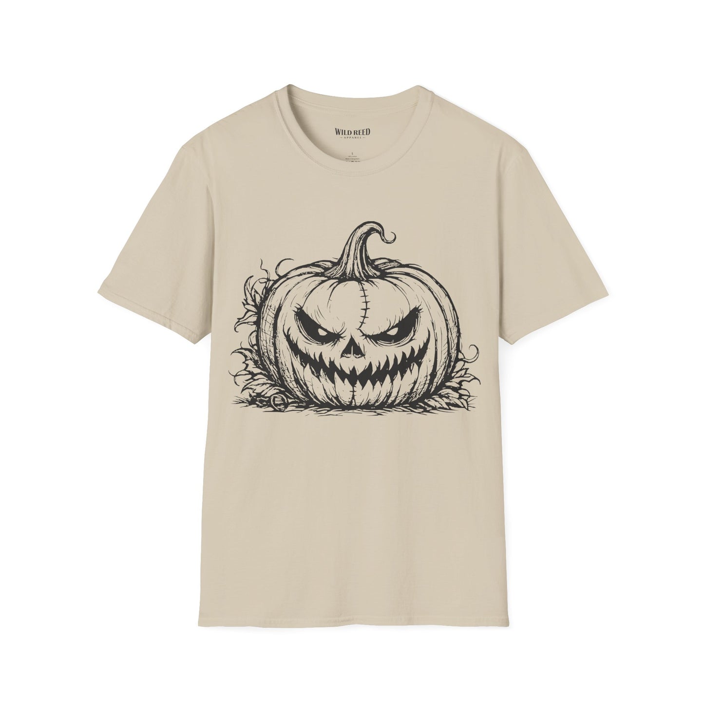 Vintage Sinister Jack O'Lantern Halloween Graphic T-Shirt | Spooky Pumpkin Tee