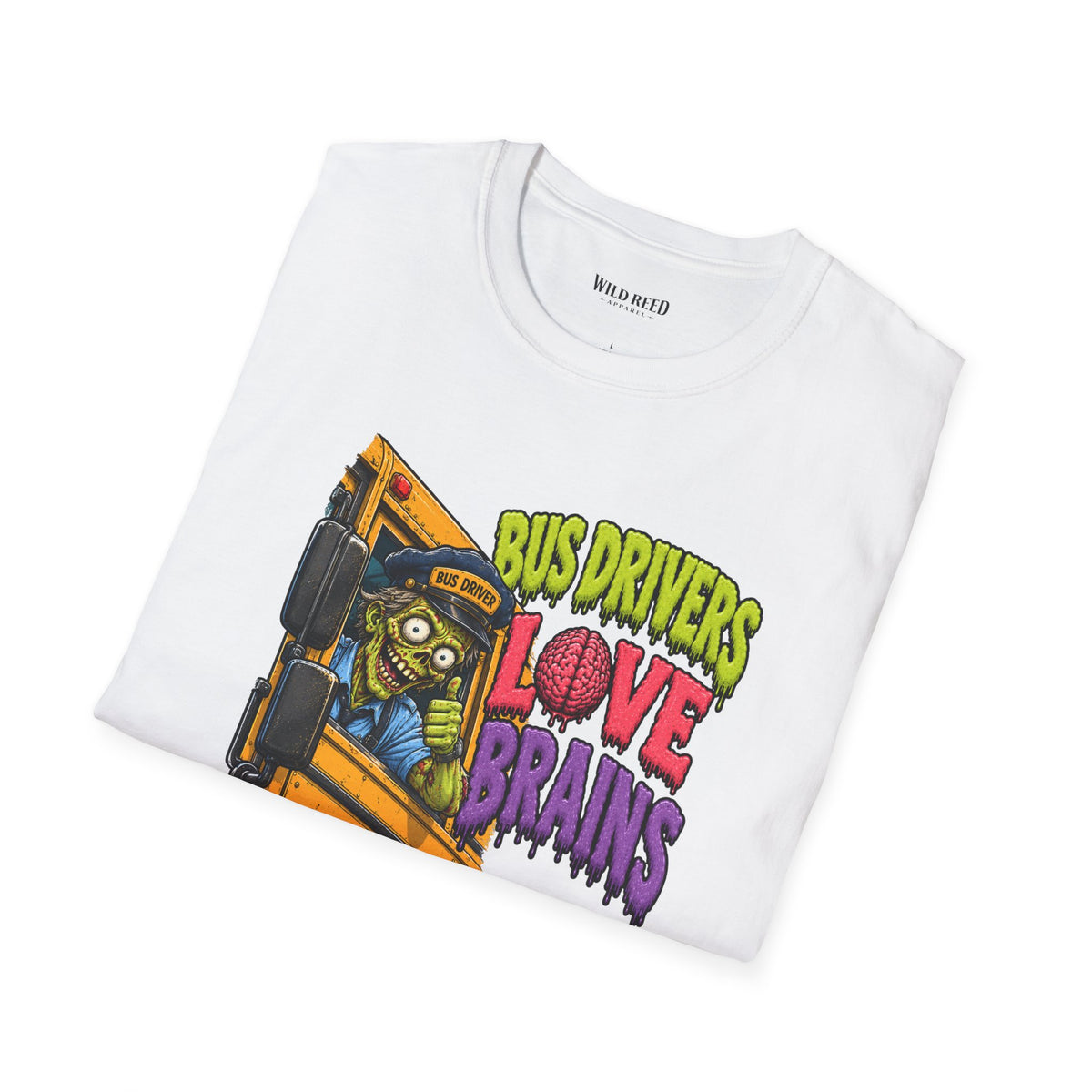 Bus Drivers Love Brains Shirt | Funny Halloween Bus Driver Tee