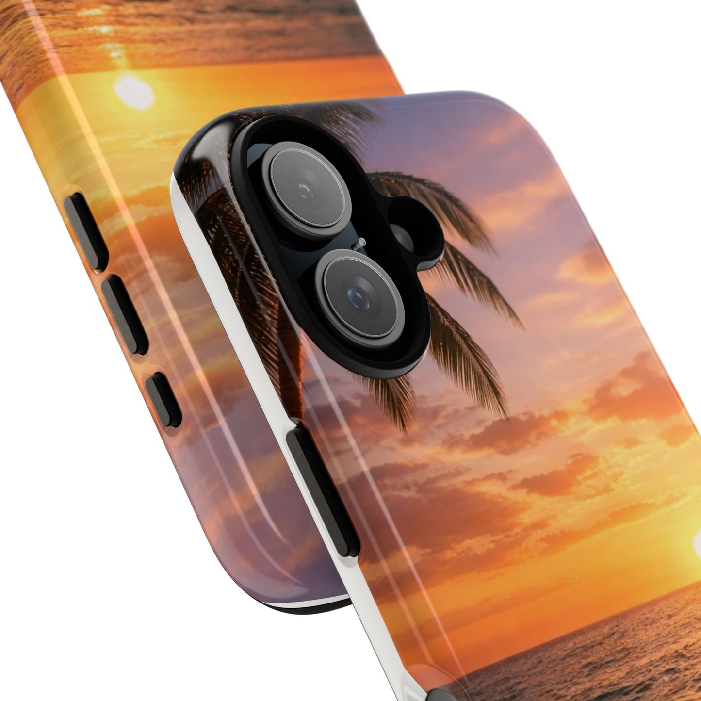 Golden Hour Beach Case — Tropical Palm Sunset Protective Case