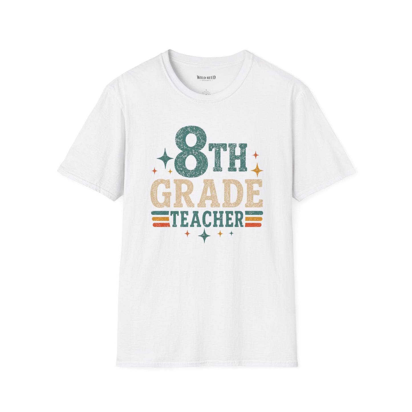 8th Grade Teacher Shirt | Back to School Teacher Tee | Retro Grade Level Graphic T-Shirt