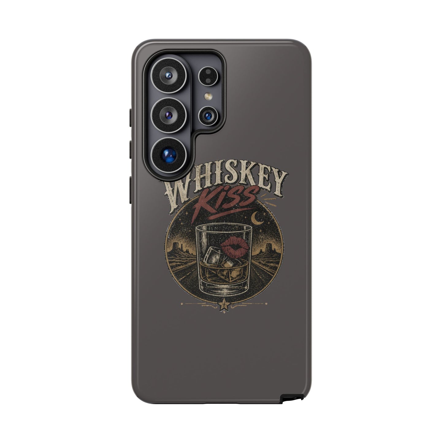 Whiskey Kiss Western Phone Case, Country iPhone & Samsung Case, Rustic Cowgirl or Cowboy Phone Case, Whiskey Lover Gift, Matte or Glossy