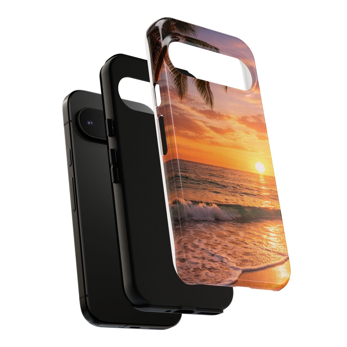 Golden Hour Beach Case — Tropical Palm Sunset Protective Case