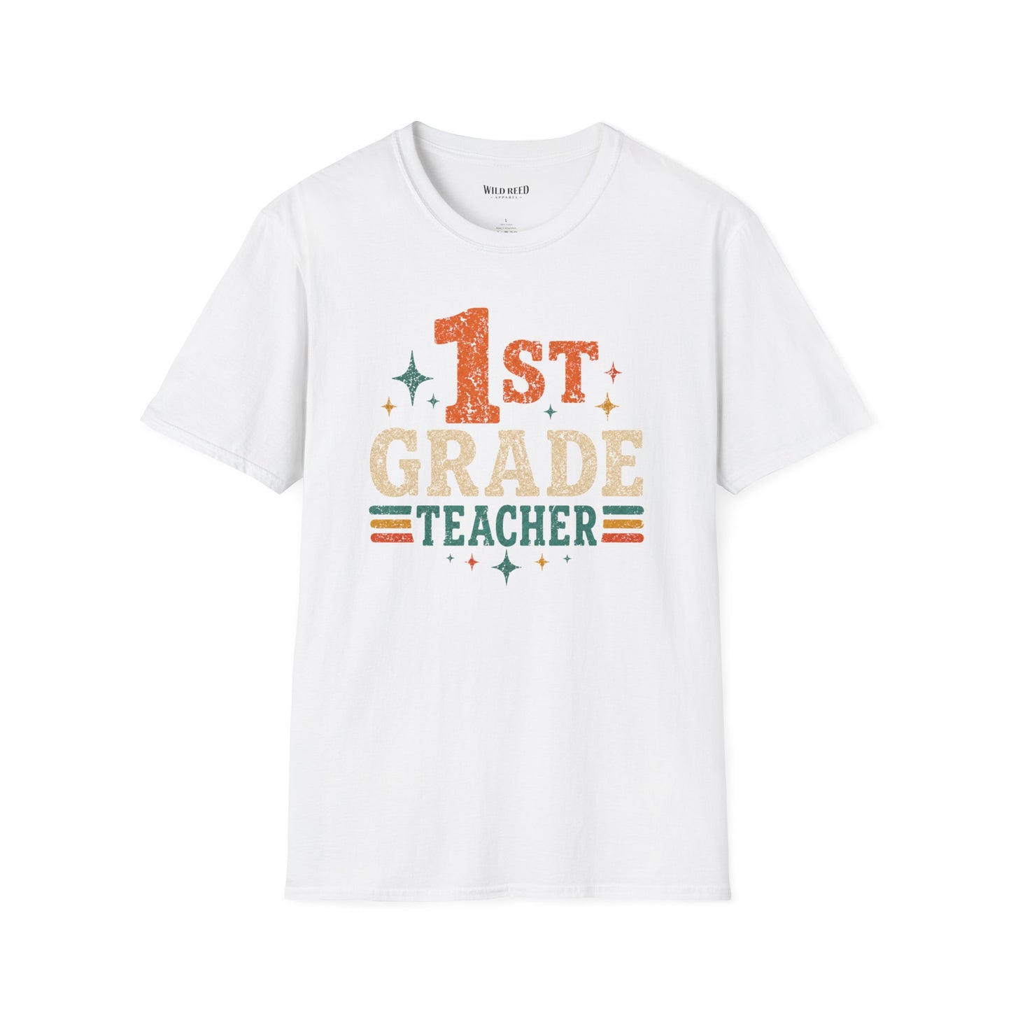 1st Grade Teacher Shirt | Back to School Teacher Tee | Retro Grade Level Graphic T-Shirt