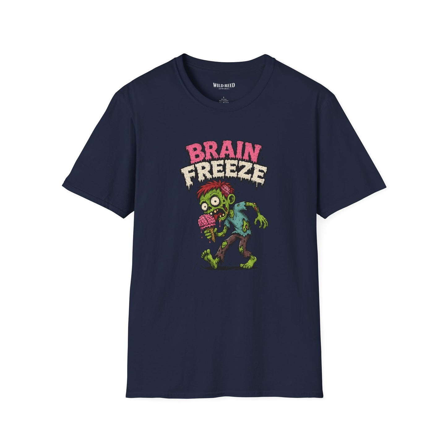 Brain Freeze Funny Zombie Graphic Tee