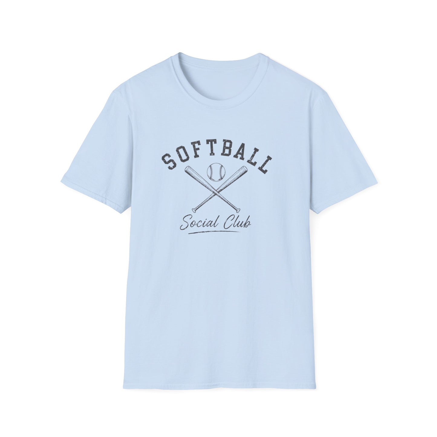 Softball Social Club Graphic Tee | Vintage Athletic Heather Softball Shirt