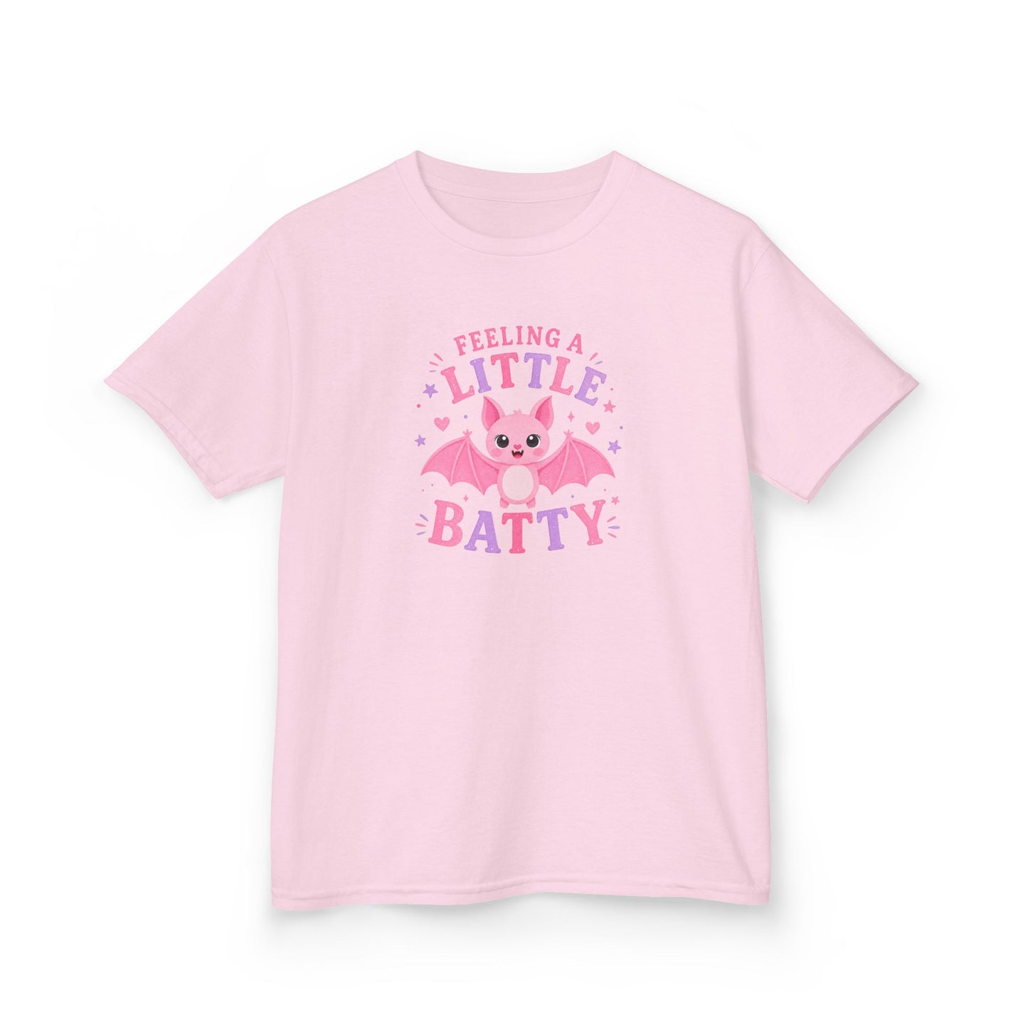 Feeling a Little Batty Pink Kids Halloween T-Shirt