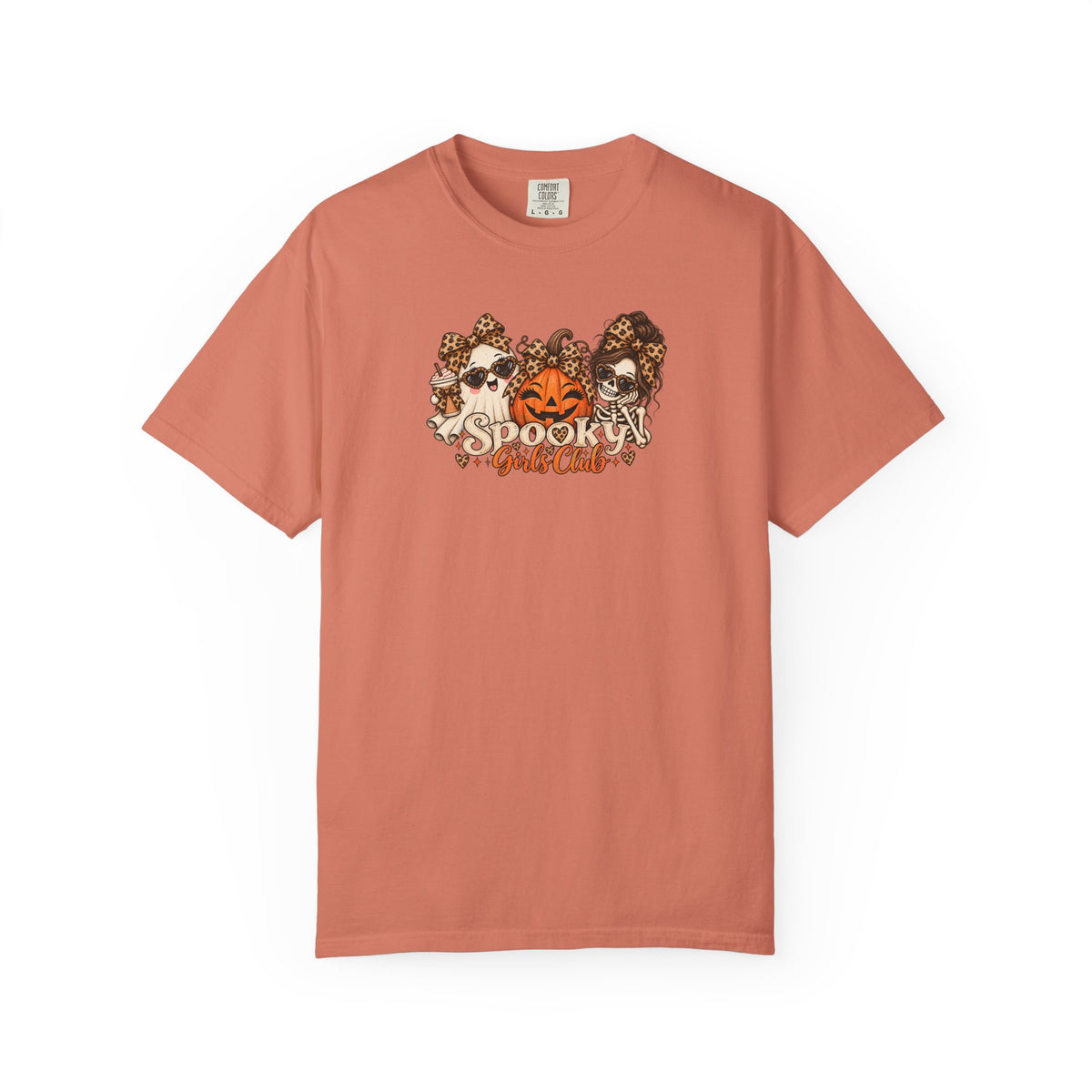 Spooky Girls Club Leopard Halloween Comfort Colors Tee