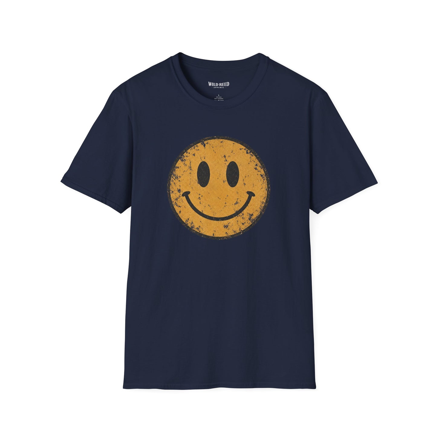 Vintage Distressed Smiley Face Graphic Tee | Retro Happy Face Shirt | Western Boho Aesthetic T-Shirt