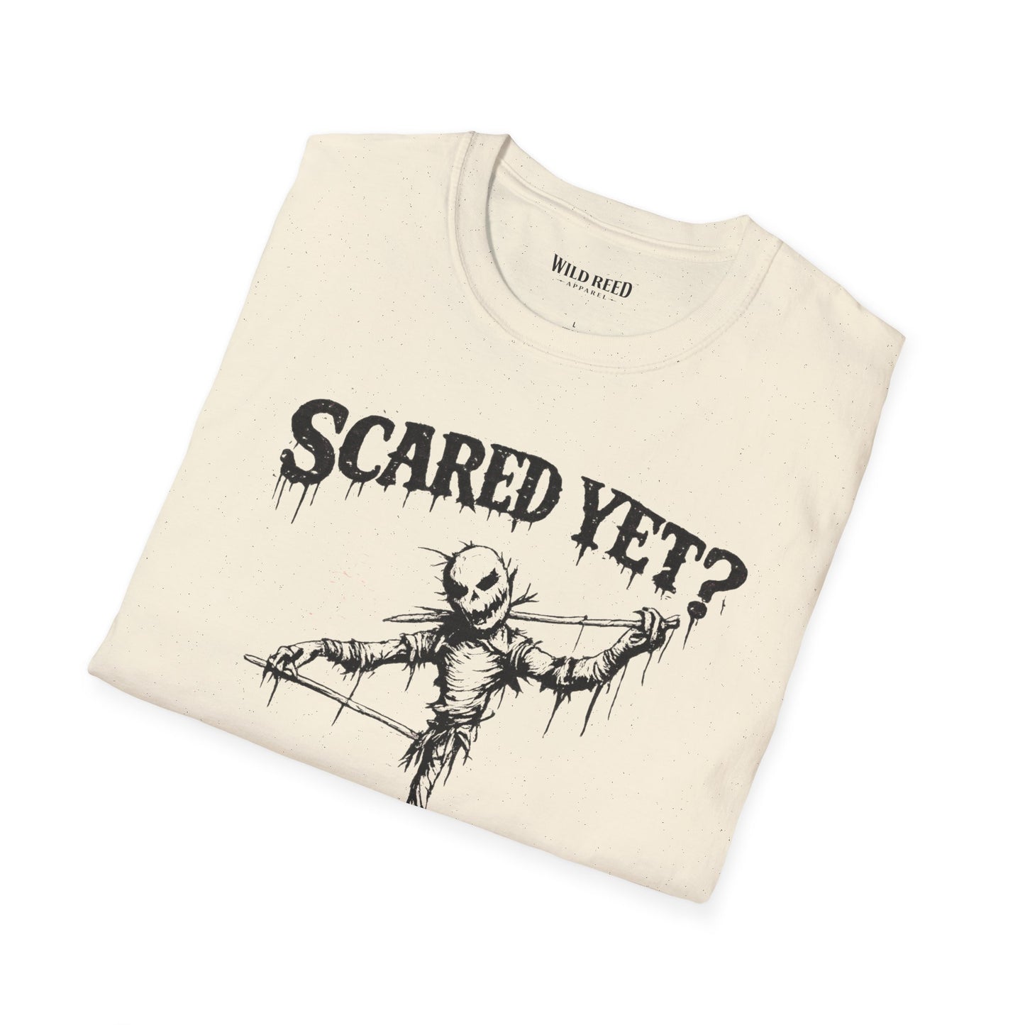 Scared Yet Creepy Scarecrow Halloween T-Shirt