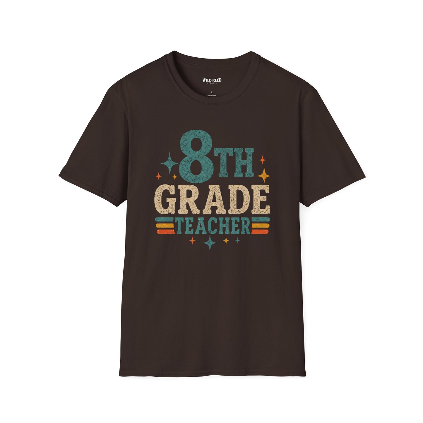 8th Grade Teacher Shirt | Back to School Teacher Tee | Retro Grade Level Graphic T-Shirt