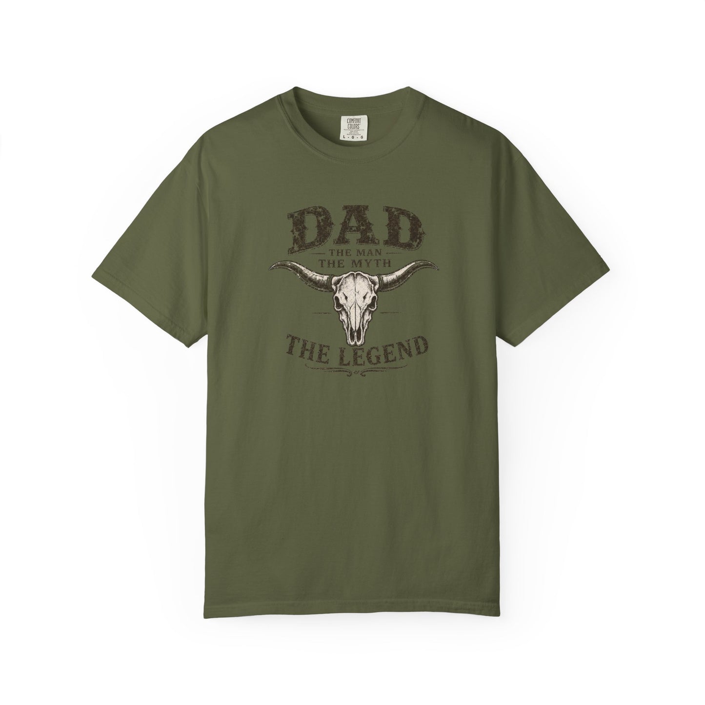 Western Dad Graphic Tee | Vintage Father’s Day Shirt | The Man The Myth The Legend Tee | Rustic Longhorn Dad Shirt