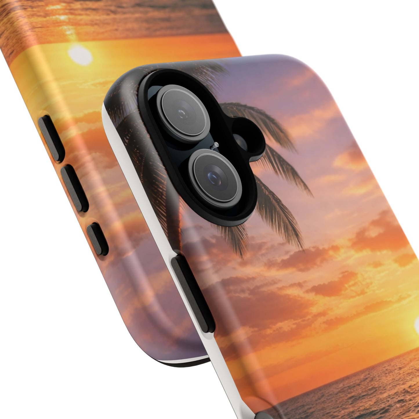 Golden Hour Beach Case — Tropical Palm Sunset Protective Case