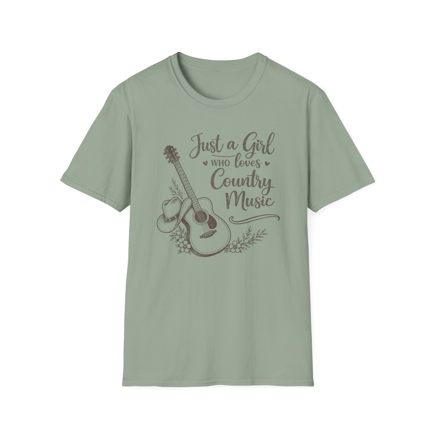 Wild Reed Apparel Just a Girl Who Loves Country Music Graphic Tee | Country Music Festival Shirt